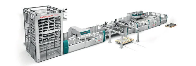 Salvagnini S4 + P4 Linie - flexibles Fertigungssystem