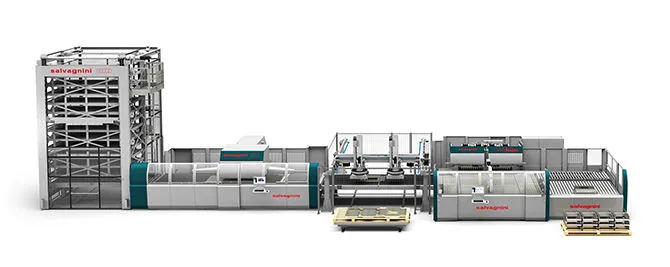 Salvagnini S4 + P4 Linie - flexibles Fertigungssystem